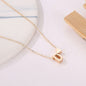 Tiny Heart Initial Necklace - Comes in Gold or Silver