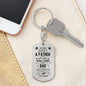 Special Person - Engraved Dog Tag Keychain - Happy Father's Day - From Daughter