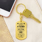Special Person - Engraved Dog Tag Keychain - Happy Father's Day - From Daughter
