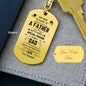 Special Person - Engraved Dog Tag Keychain - Happy Father's Day - From Daughter