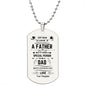 Special Person - Engraved Dog Tag Necklace - Happy Father's Day From Daughter