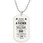 Special Person - Engraved Dog Tag Necklace - Happy Father's Day From Son