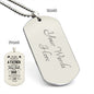 Special Person - Engraved Dog Tag Necklace - Happy Father's Day From Son