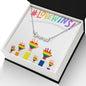 Rainbow Hands - Love Wins - Personalized Name Necklace