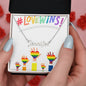 Rainbow Hands - Love Wins - Personalized Name Necklace