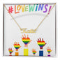 Rainbow Hands - Love Wins - Personalized Name Necklace