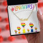 Rainbow Hands - Love Wins - Personalized Name Necklace