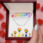 Rainbow Hands - Love Wins - Personalized Name Necklace