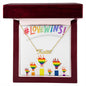 Rainbow Hands - Love Wins - Personalized Name Necklace