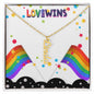 Love Wins - Personalized Vertical Necklace
