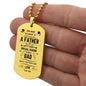 Special Person - Engraved Dog Tag Necklace - Happy Father's Day From Son