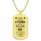Special Person - Engraved Dog Tag Necklace - Happy Father's Day From Daughter