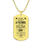 Special Person - Engraved Dog Tag Necklace - Happy Father's Day From Son