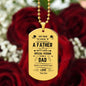 Special Person - Engraved Dog Tag Necklace - Happy Father's Day From Son
