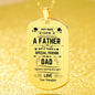 Special Person - Engraved Dog Tag Necklace - Happy Father's Day From Daughter