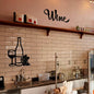 Wine Bottle Metal Wall Art Sign