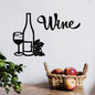 Wine Bottle Metal Wall Art Sign