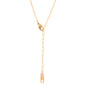 Falling in Love - 14K Gold Plated Cross Pendant Necklace