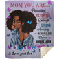 Mom You Are Beautiful - Premium Mink Sherpa Blanket 50x60