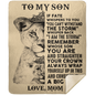 To My Son the Lion - Premium Mink Sherpa Blanket 50x60