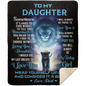 To My Daughter, Love Dad - Premium Mink Sherpa Blanket 50x60
