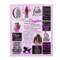 To My Daughter - To the Moon & Back - Velveteen Plush Blanket - 50x60