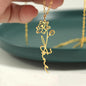 Customizable Birthday Flower Pendant Necklace