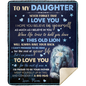To My Daughter - This Old Lion - From Mom - Premium Mink Sherpa Blanket 50x60