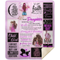 To My Daughter - To the Moon & Back - Premium Mink Sherpa Blanket 50x60
