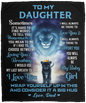 To My Daughter, Love Dad - Cozy Plush Fleece Blanket - 50x60
