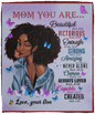 Mom, You Are Beautiful - Cozy Plush Fleece Blanket - 50x60