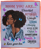 Mom, You Are Beautiful - Cozy Plush Fleece Blanket - 50x60