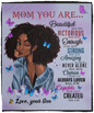 Mom, You Are Beautiful - Cozy Plush Fleece Blanket - 50x60