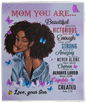 Mom, You Are Beautiful - Cozy Plush Fleece Blanket - 50x60