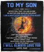 To My Son - Basketball - Cozy Plush Fleece Blanket - 50x60