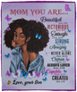 Mom, You Are Beautiful - Cozy Plush Fleece Blanket - 50x60