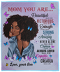 Mom, You Are Beautiful - Cozy Plush Fleece Blanket - 50x60