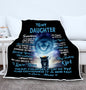 To My Daughter - Sherpa Blanket in Two Colors - Wrap Yourself - 50x60