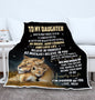 To My Daughter - Sherpa Blanket - Two Colors - Be Brave