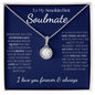 To My Smokin Hot Soulmate - Eternal Hope Necklace - Blue Card - PopGifts