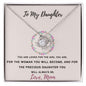 To My Daughter - Love Knot Necklace - Flower Wreath - PopGifts