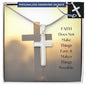 Faith Makes Things Possible - Personalized Cross Necklace