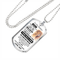 To My Badass Son - Dog Tag - White