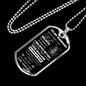 To My Husband - Old Lion - Dog Tag - Black