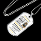 To My Amazing Daughter - Tiger - Dog Tag - White