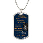 Heart of a Lion - My Son - Dog Tag - Blue/Gold Title