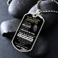 To My Amazing Daughter - Tiger - Dog Tag