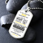 TO MY AMAZING SON DOG TAG WHITE