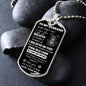 To My Husband - Old Lion - Dog Tag - Black