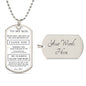 To My Son - Follow Your Heart - Dog Tag -White/Gold